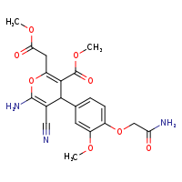 methyl 6-amino-4-[4-(carbamoylmethoxy)-3-methoxyphenyl]-5-cyano-2-(2-methoxy-2-oxoethyl)-4H-pyran-3-carboxylate