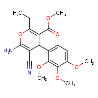 methyl 6-amino-5-cyano-2-ethyl-4-(2,3,4-trimethoxyphenyl)-4H-pyran-3-carboxylate