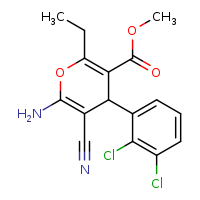 methyl 6-amino-5-cyano-4-(2,3-dichlorophenyl)-2-ethyl-4H-pyran-3-carboxylate