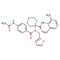N-{1-[(2,6-dimethylphenyl)carbamoyl]cyclohexyl}-4-acetamido-N-(furan-2-ylmethyl)benzamide
