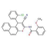 N-[1-(2-chlorophenyl)-2-cyano-1H-benzo[f]chromen-3-yl]-2-methoxybenzamide
