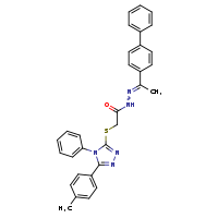 N'-[(1E)-1-{[1,1'-biphenyl]-4-yl}ethylidene]-2-{[5-(4-methylphenyl)-4-phenyl-1,2,4-triazol-3-yl]sulfanyl}acetohydrazide
