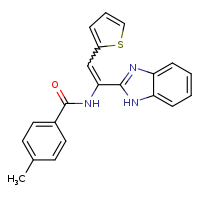 N-[(1E)-1-(1H-1,3-benzodiazol-2-yl)-2-(thiophen-2-yl)ethenyl]-4-methylbenzamide