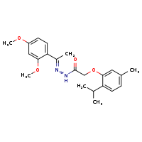 N'-[(1E)-1-(2,4-dimethoxyphenyl)ethylidene]-2-(2-isopropyl-5-methylphenoxy)acetohydrazide
