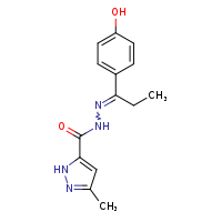 N'-[(1E)-1-(4-hydroxyphenyl)propylidene]-5-methyl-2H-pyrazole-3-carbohydrazide