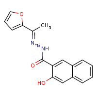 N'-[(1E)-1-(furan-2-yl)ethylidene]-3-hydroxynaphthalene-2-carbohydrazide