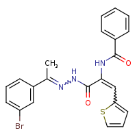 N-[(1E)-1-{N'-[(1E)-1-(3-bromophenyl)ethylidene]hydrazinecarbonyl}-2-(thiophen-2-yl)eth-1-en-1-yl]benzamide