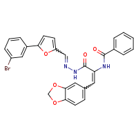 N-[(1E)-2-(2H-1,3-benzodioxol-5-yl)-1-{N'-[(E)-[5-(3-bromophenyl)furan-2-yl]methylidene]hydrazinecarbonyl}eth-1-en-1-yl]benzamide