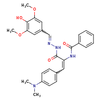 N-[(1E)-2-[4-(dimethylamino)phenyl]-1-{N'-[(E)-(4-hydroxy-3,5-dimethoxyphenyl)methylidene]hydrazinecarbonyl}eth-1-en-1-yl]benzamide