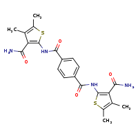 N1,N4-bis(3-carbamoyl-4,5-dimethylthiophen-2-yl)benzene-1,4-dicarboxamide