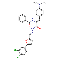 N-[(1Z)-1-{N'-[(E)-[5-(3,4-dichlorophenyl)furan-2-yl]methylidene]hydrazinecarbonyl}-2-[4-(dimethylamino)phenyl]eth-1-en-1-yl]benzamide