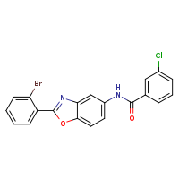 N-[2-(2-bromophenyl)-1,3-benzoxazol-5-yl]-3-chlorobenzamide