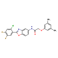 N-[2-(2-chloro-4,5-difluorophenyl)-1,3-benzoxazol-5-yl]-2-(3,5-dimethylphenoxy)acetamide