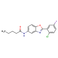 N-[2-(2-chloro-5-iodophenyl)-1,3-benzoxazol-5-yl]pentanamide