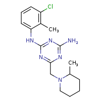 N2-(3-chloro-2-methylphenyl)-6-[(2-methylpiperidin-1-yl)methyl]-1,3,5-triazine-2,4-diamine