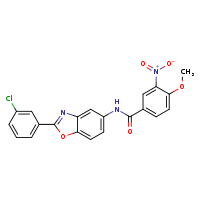 N-[2-(3-chlorophenyl)-1,3-benzoxazol-5-yl]-4-methoxy-3-nitrobenzamide