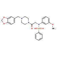 N-{2-[4-(2H-1,3-benzodioxol-5-ylmethyl)piperazin-1-yl]-2-oxoethyl}-N-(3-methoxyphenyl)benzenesulfonamide