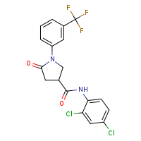 N-(2,4-dichlorophenyl)-5-oxo-1-[3-(trifluoromethyl)phenyl]pyrrolidine-3-carboxamide