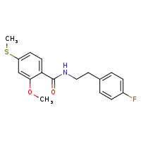 N-[2-(4-fluorophenyl)ethyl]-2-methoxy-4-(methylsulfanyl)benzamide