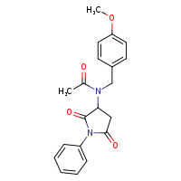 N-(2,5-dioxo-1-phenylpyrrolidin-3-yl)-N-[(4-methoxyphenyl)methyl]acetamide