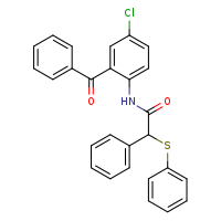 N-(2-benzoyl-4-chlorophenyl)-2-phenyl-2-(phenylsulfanyl)acetamide