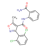 N-(2-carbamoylphenyl)-3-(2,6-dichlorophenyl)-5-methyl-1,2-oxazole-4-carboxamide