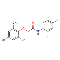 N-(2-chloro-4-iodophenyl)-2-(2,4-dibromo-6-methylphenoxy)acetamide