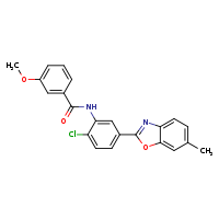 N-[2-chloro-5-(6-methyl-1,3-benzoxazol-2-yl)phenyl]-3-methoxybenzamide