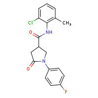 N-(2-chloro-6-methylphenyl)-1-(4-fluorophenyl)-5-oxopyrrolidine-3-carboxamide