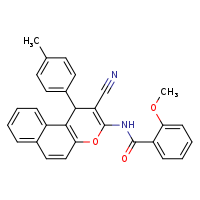 N-[2-cyano-1-(4-methylphenyl)-1H-benzo[f]chromen-3-yl]-2-methoxybenzamide