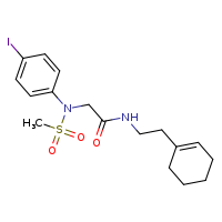 N-[2-(cyclohex-1-en-1-yl)ethyl]-2-[N-(4-iodophenyl)methanesulfonamido]acetamide