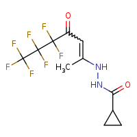 N'-[(2E)-5,5,6,6,7,7,7-heptafluoro-4-oxohept-2-en-2-yl]cyclopropanecarbohydrazide