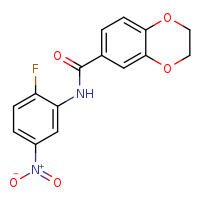 N-(2-fluoro-5-nitrophenyl)-2,3-dihydro-1,4-benzodioxine-6-carboxamide