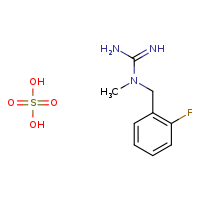 N-[(2-fluorophenyl)methyl]-N-methylguanidine; sulfuric acid