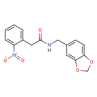 N-(2H-1,3-benzodioxol-5-ylmethyl)-2-(2-nitrophenyl)acetamide