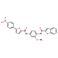 N-{2-methoxy-4-[5-(4-nitrophenyl)furan-2-amido]phenyl}-1-benzofuran-2-carboxamide