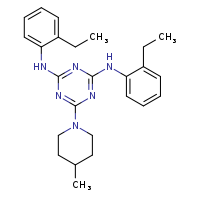 N2,N4-bis(2-ethylphenyl)-6-(4-methylpiperidin-1-yl)-1,3,5-triazine-2,4-diamine