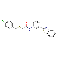 N-[3-(1,3-benzothiazol-2-yl)phenyl]-2-{[(2,4-dichlorophenyl)methyl]sulfanyl}acetamide