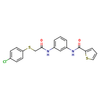 N-(3-{2-[(4-chlorophenyl)sulfanyl]acetamido}phenyl)thiophene-2-carboxamide