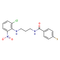 N-{3-[(2-chloro-6-nitrophenyl)amino]propyl}-4-fluorobenzamide