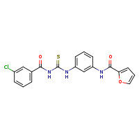 N-[3-({[(3-chlorophenyl)formamido]methanethioyl}amino)phenyl]furan-2-carboxamide