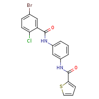 N-[3-(5-bromo-2-chlorobenzamido)phenyl]thiophene-2-carboxamide