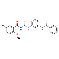 N-[3-({[(5-bromo-2-methoxyphenyl)formamido]methanethioyl}amino)phenyl]benzamide