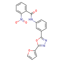 N-{3-[5-(furan-2-yl)-1,3,4-oxadiazol-2-yl]phenyl}-2-nitrobenzamide