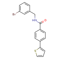N-[(3-bromophenyl)methyl]-4-(thiophen-2-yl)benzamide