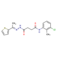 N-(3-chloro-2-methylphenyl)-3-{N'-[(1E)-1-(thiophen-2-yl)ethylidene]hydrazinecarbonyl}propanamide