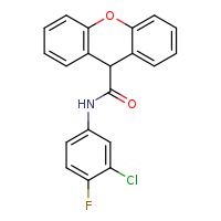N-(3-chloro-4-fluorophenyl)-9H-xanthene-9-carboxamide
