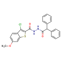 N'-(3-chloro-6-methoxy-1-benzothiophene-2-carbonyl)-2,2-diphenylacetohydrazide