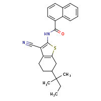 N-[3-cyano-6-(2-methylbutan-2-yl)-4,5,6,7-tetrahydro-1-benzothiophen-2-yl]naphthalene-1-carboxamide