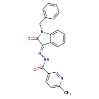 N'-[(3E)-1-benzyl-2-oxoindol-3-ylidene]-6-methylpyridine-3-carbohydrazide